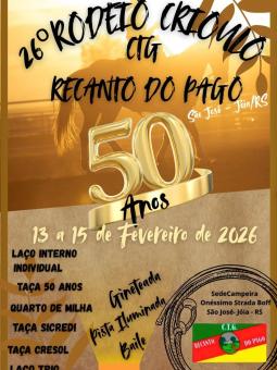 26º Rodeio Crioulo do CTG Recanto do Pago de Jóia celebra 50 anos de tradição 