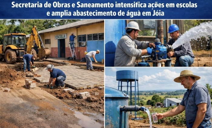 Secretaria de Obras e Saneamento intensifica ações em escolas e amplia abastecimento de água em Jóia