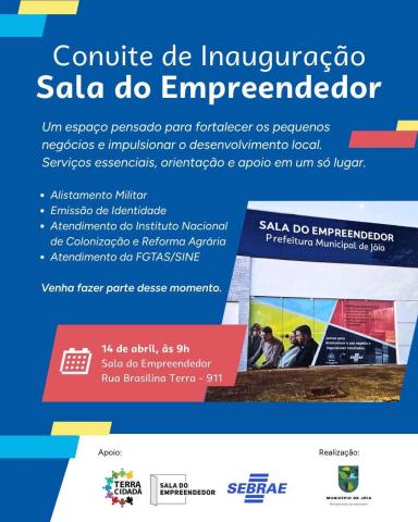 Jóia inaugura Sala do Empreendedor com novos serviços para a comunidade