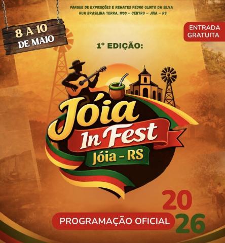 Município de Jóia divulga programação da 1a edição do Jóia In Fest