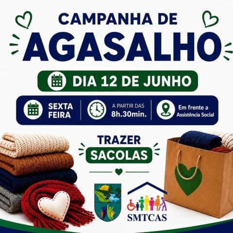 Campanha do Agasalho 2026 acontece dia 12 de Junho em Jóia 