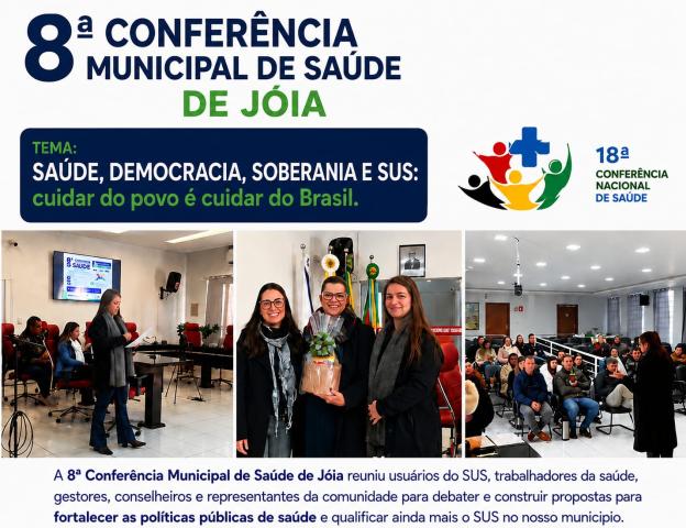 8ª Conferência Municipal de Saúde de Jóia debate fortalecimento do SUS e participação popular