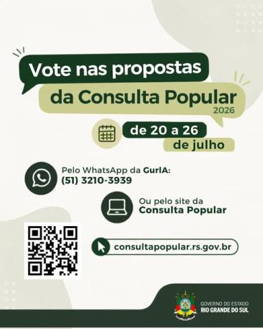 Prefeitura de Joia conclama população a participar da Consulta Popular 2026