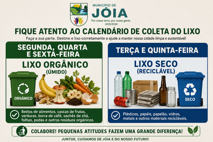 Prefeitura de Jóia reforça conscientização sobre o descarte correto do lixo