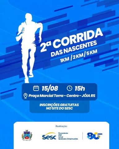 Imagem ilustrativa da notícia: 2ª Corrida das Nascentes acontece neste sábado em Jóia