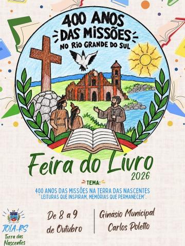 Imagem ilustrativa da notícia: Feira do Livro de Jóia será nos dias 8 e 9 de outubro com homenagem aos 400 anos das Missões